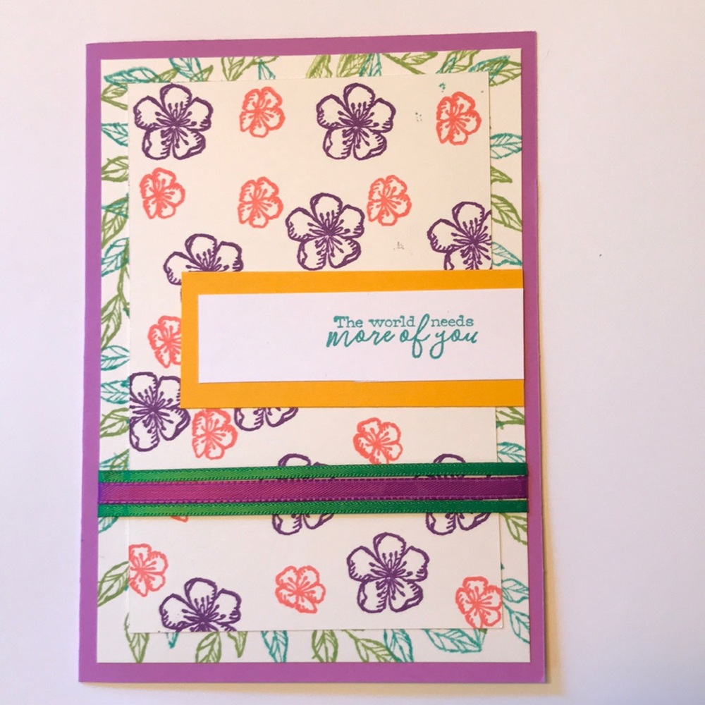 Homemade card With white envelope